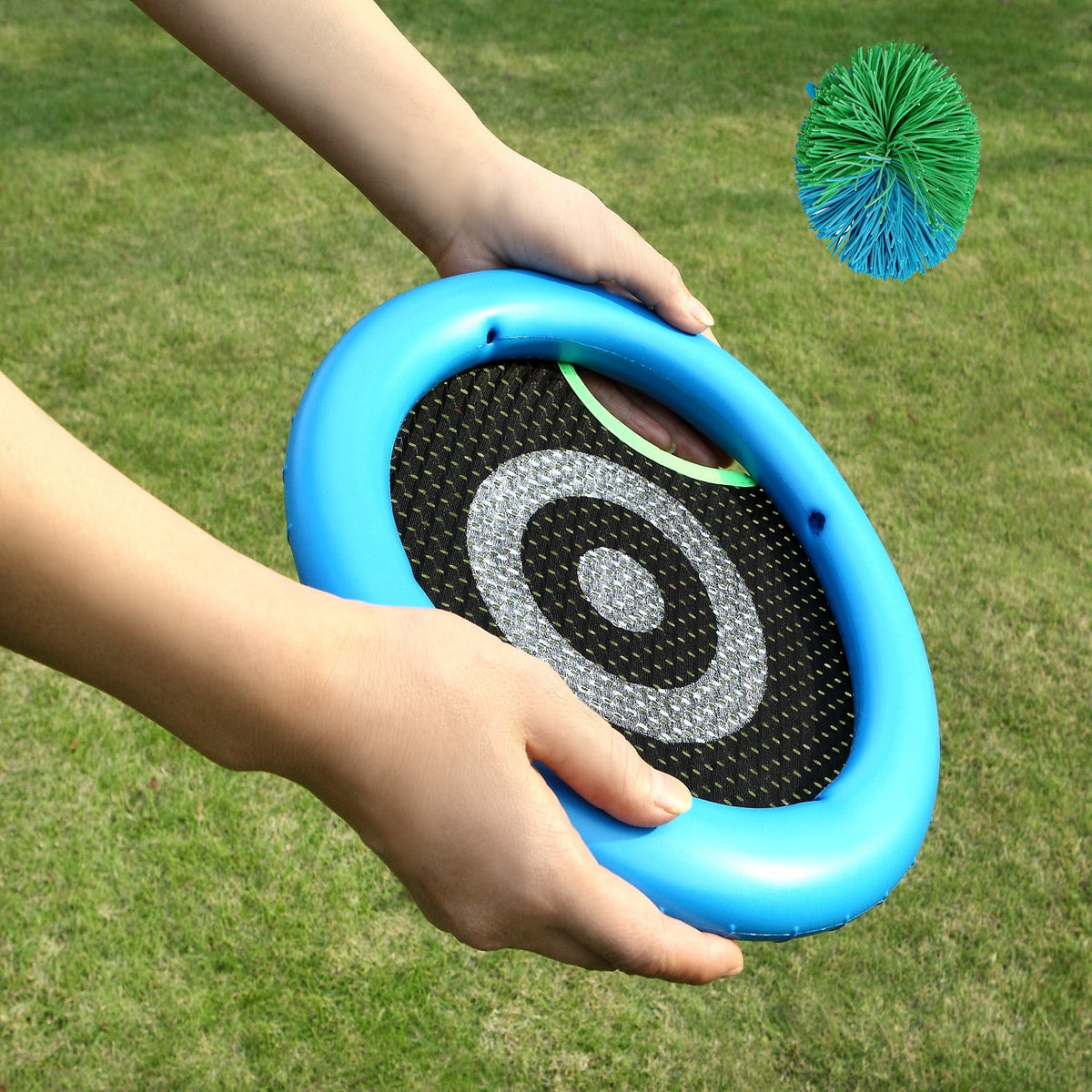 Trampoline Paddles for 4 Players, Bouncy Disc Paddle Ball Game Frisbee Set Q40243