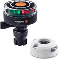White Tricolor Navigation Light with Mount Base Q14813