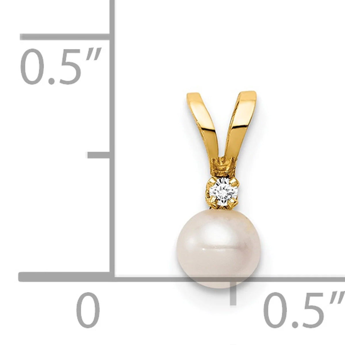 14K Yellow Gold Freshwater Cultured Pearl Pendant Necklace 16'' G954638