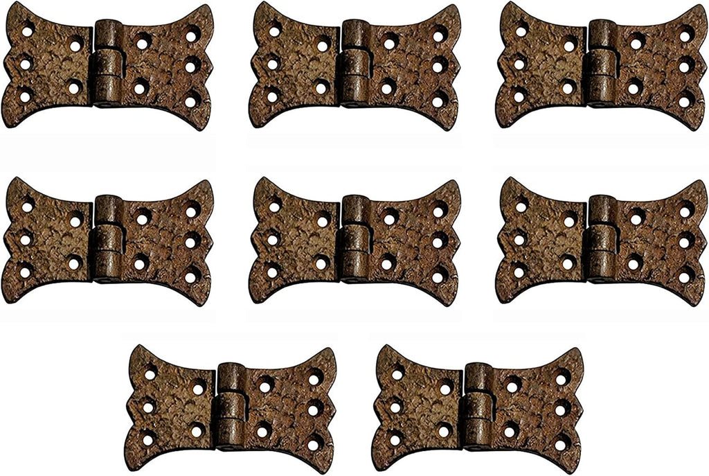 Antique Cast Iron Cabinet Butterfly Hinges (2 Pack, Green Patina) W59495
