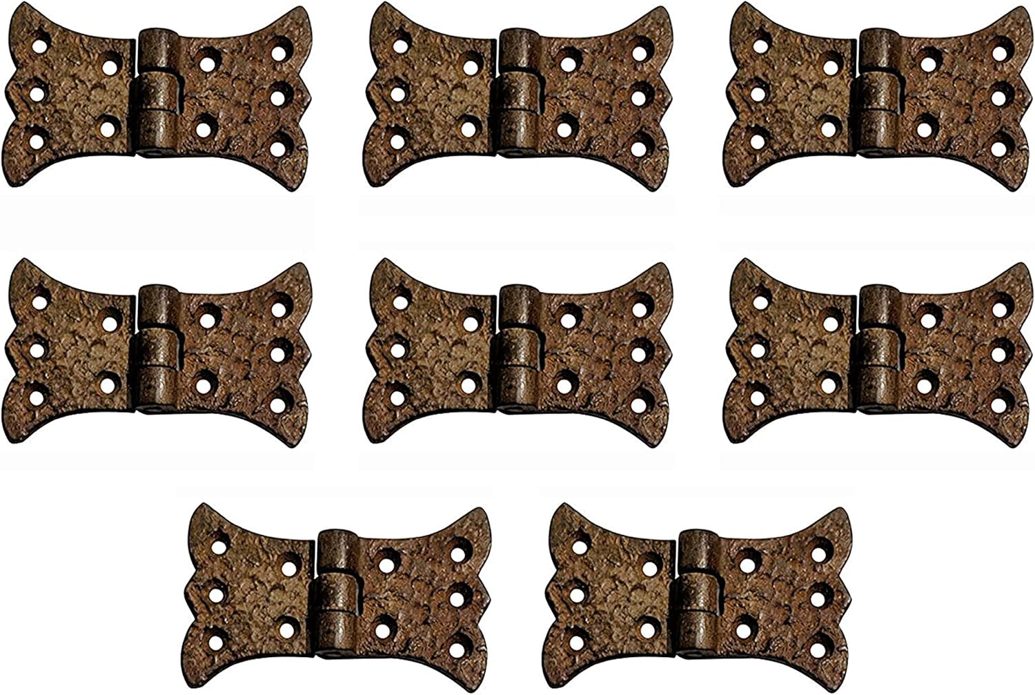 Antique Cast Iron Cabinet Butterfly Hinges (2 Pack, Green Patina) W59495