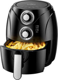 Compact Electric Air Fryer, Non-Stick Basket, 2.6 Quart, 1200W, Black J218