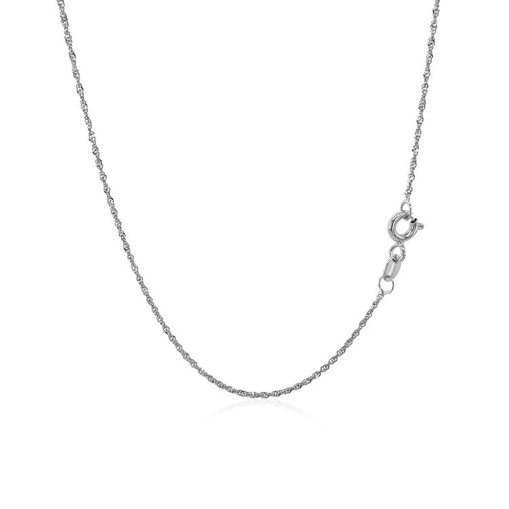 14K White Gold Singapore Chain 16'' S44630