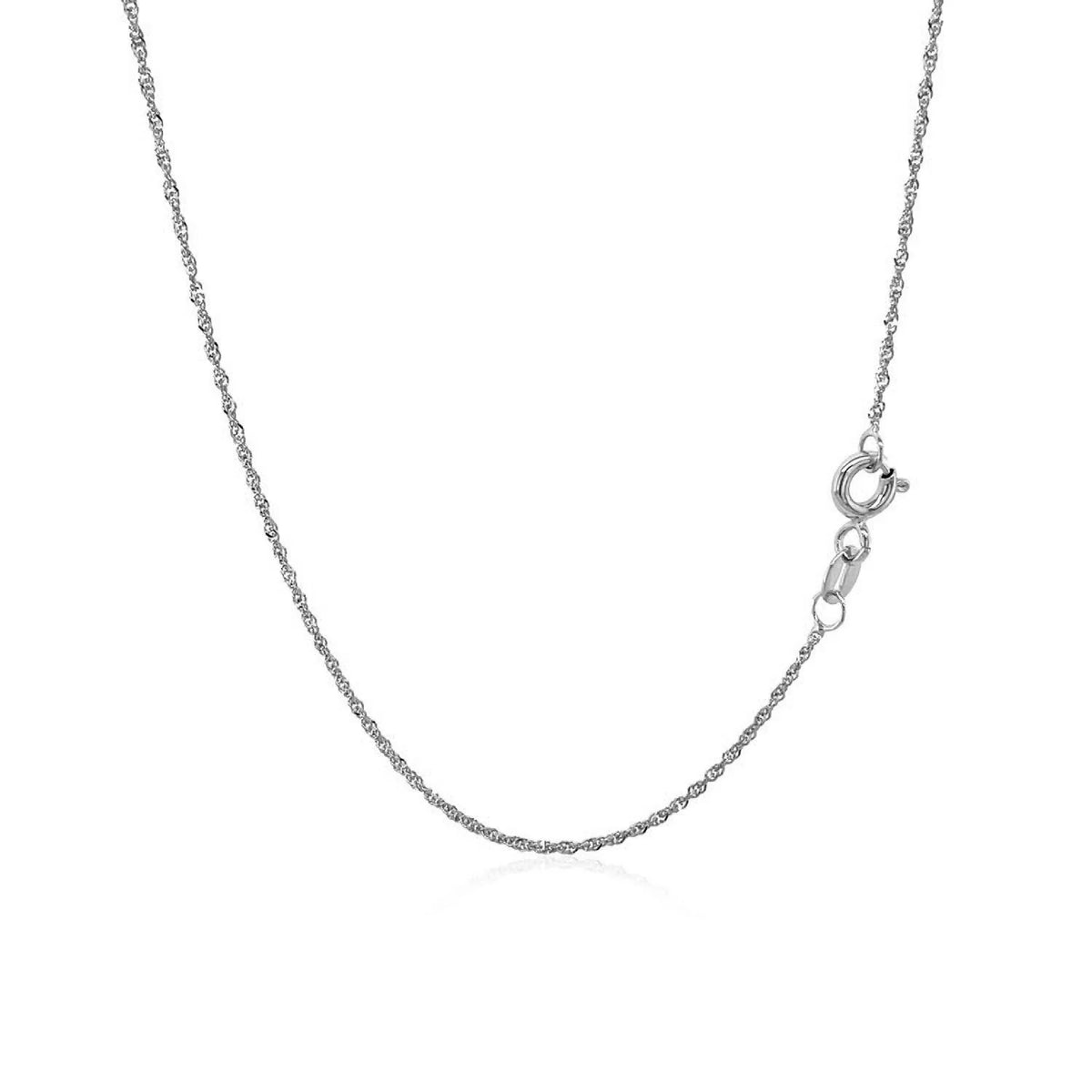 14K White Gold Singapore Chain 16'' S44630