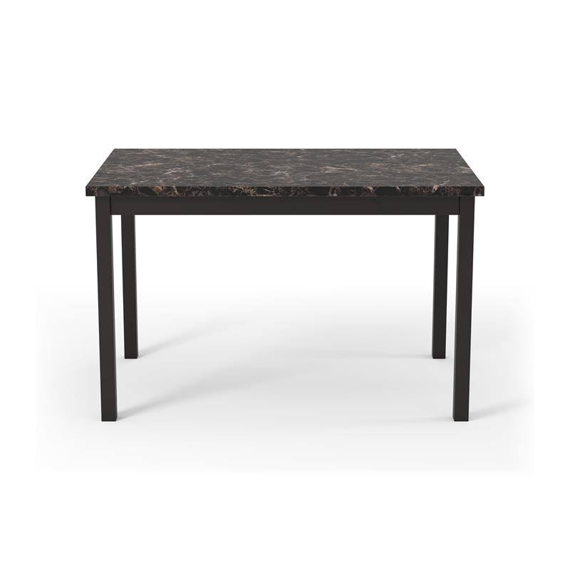 Faux Marble Top Dining Table in Black F3090