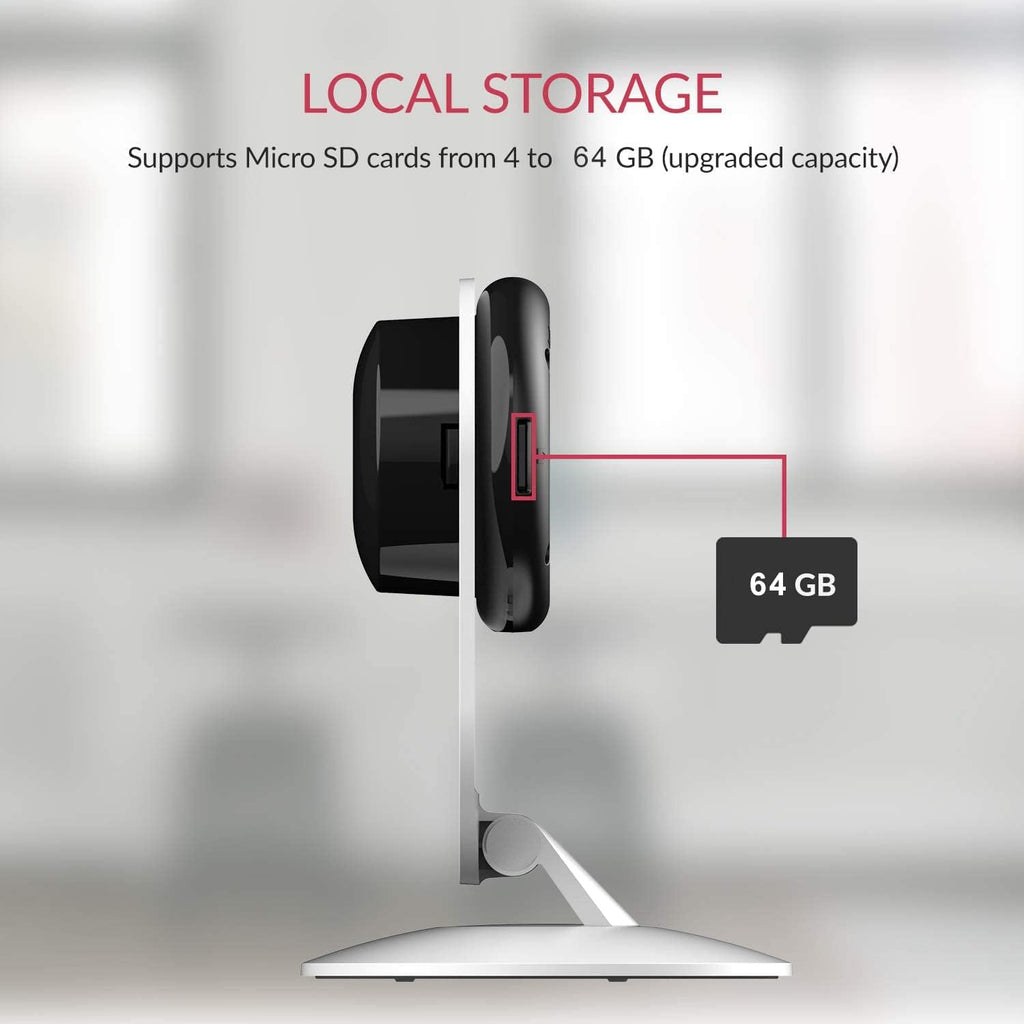 2pc 1080p WiFi Indoor Security Camera with Night Vision, 2-Way Audio, Pack of 2 F152426