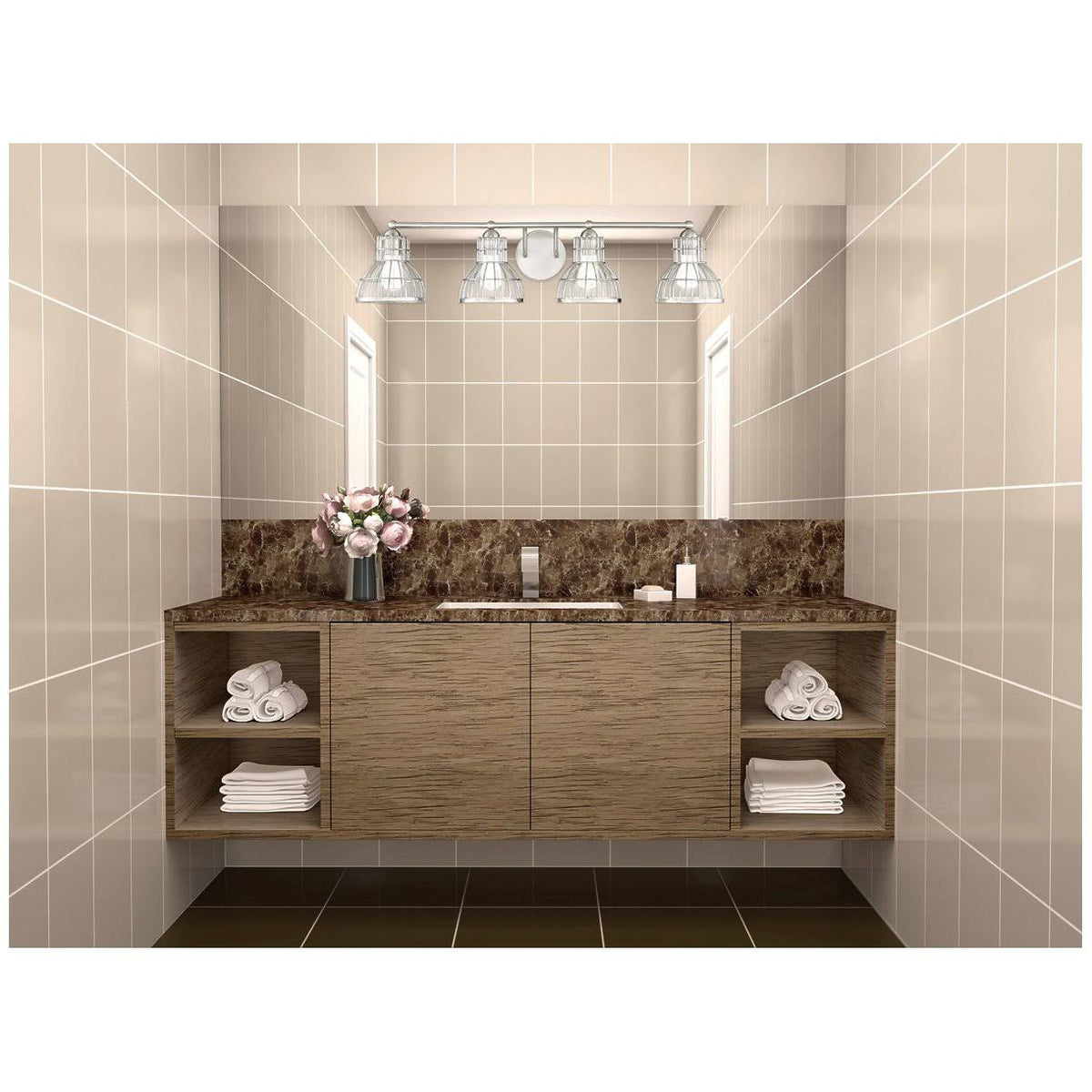 4 Light Bath Bar, Satin Nickel X89438