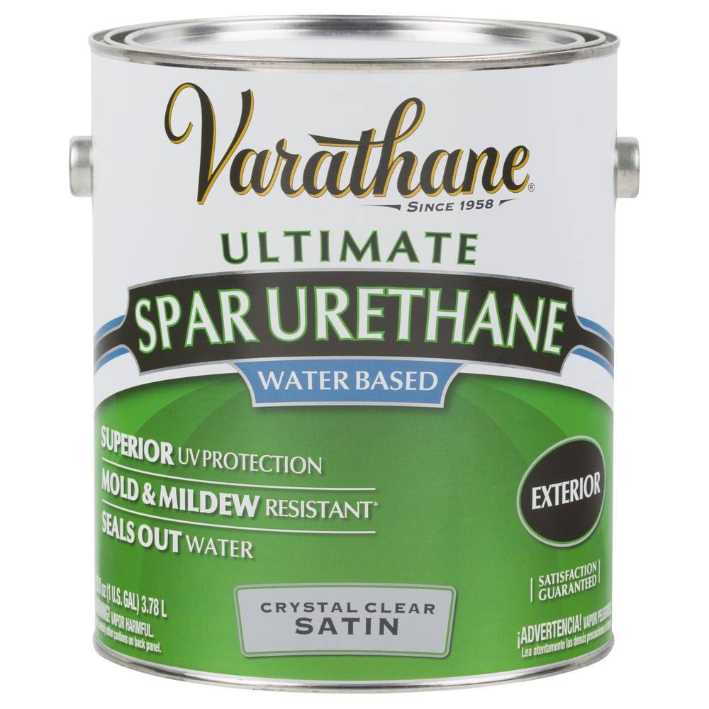 1 gal Clear Satin Water-Based Exterior Spar Urethane Case of 2 F2392