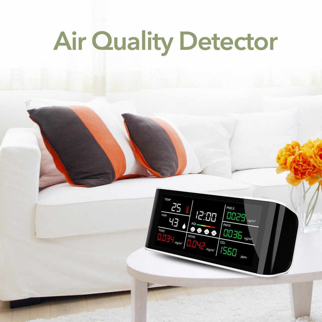 Portable Air Quality Analyzer CO2 PM2.5 PM10 Hcho TOVC Temperature Humidity Detector R9834