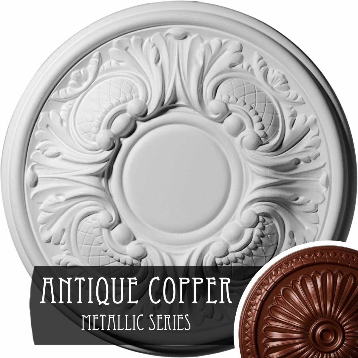 Hand-Painted Flash Blue Ceiling Medallion F754538