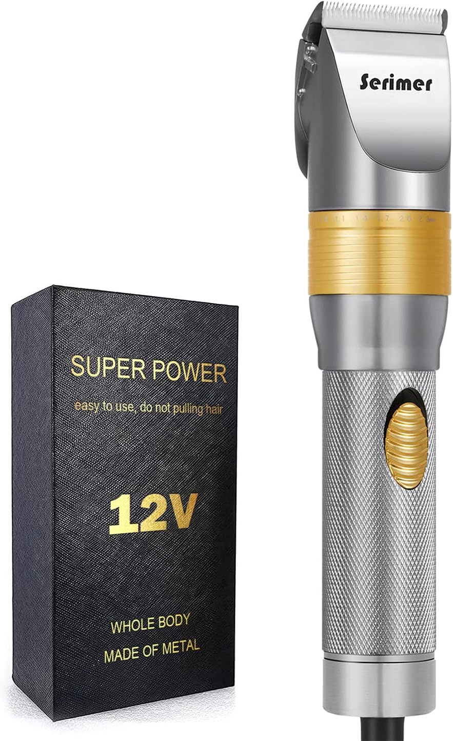 Dog Clippers Plug-in Grooming Kit 12V Heavy Duty Pet Hair Trimmer Set Q349721