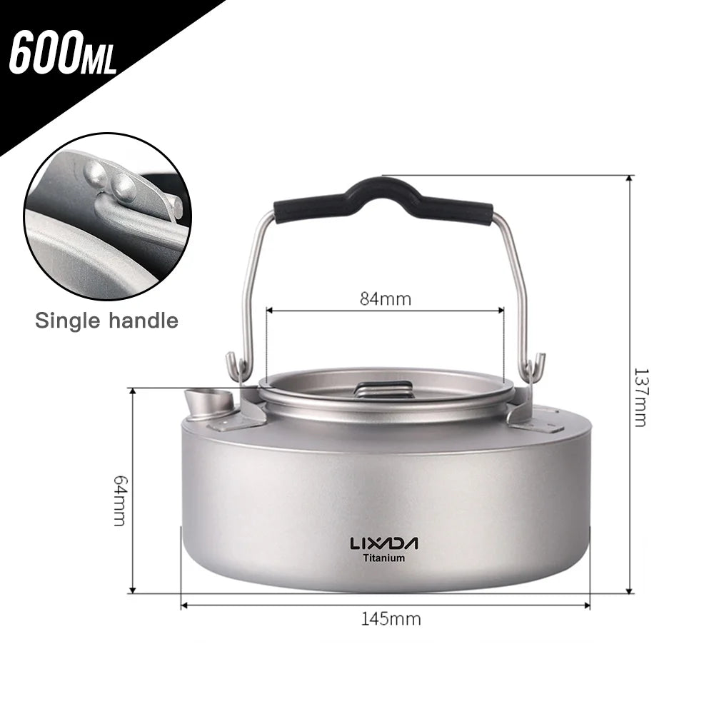 600ml Titanium Tea Pot Kettle Y205