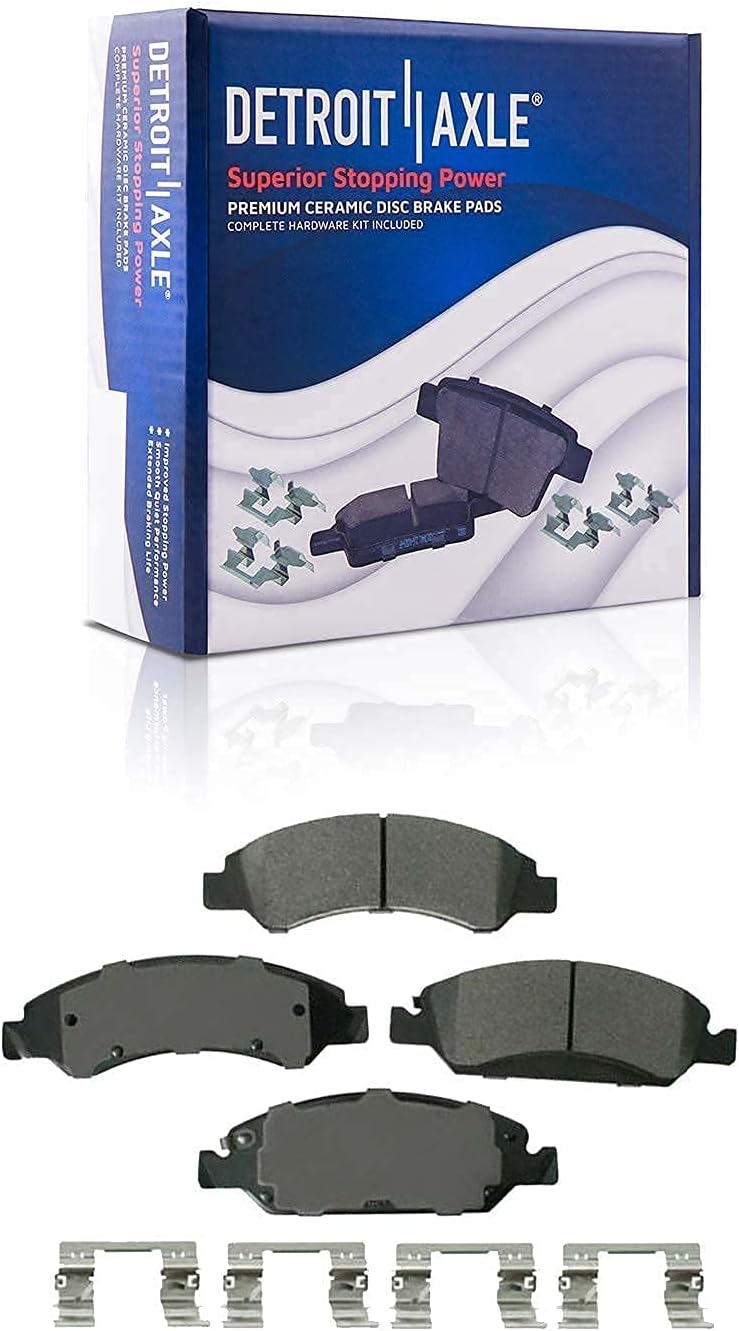 6-Lug Front Disc Rotors Ceramic Brake Pads 4pc Set J2136