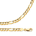 Solid 14k Yellow Gold Figaro Chain Necklace, 6 mm - 20 inch O81252