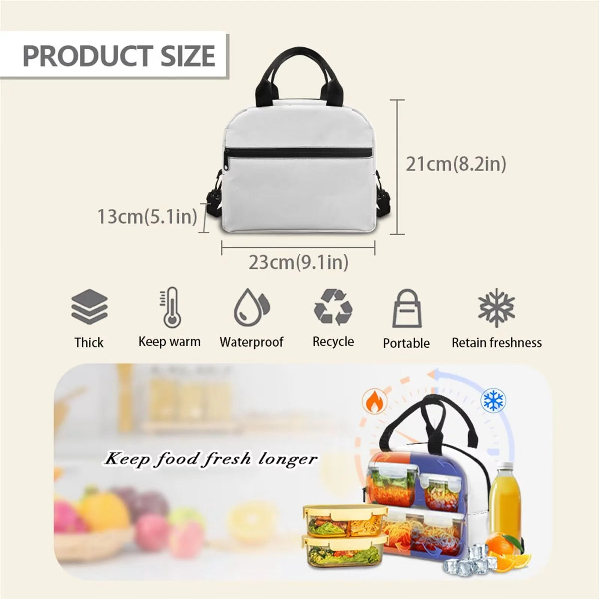 Cock Print Backpack 3-Piece Schoolbags Set with Front Zipper Pocket B908053