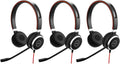 Wired Stereo Headset with 3.5mm Jack and USB-A Connection (3-Pack) Y754866
