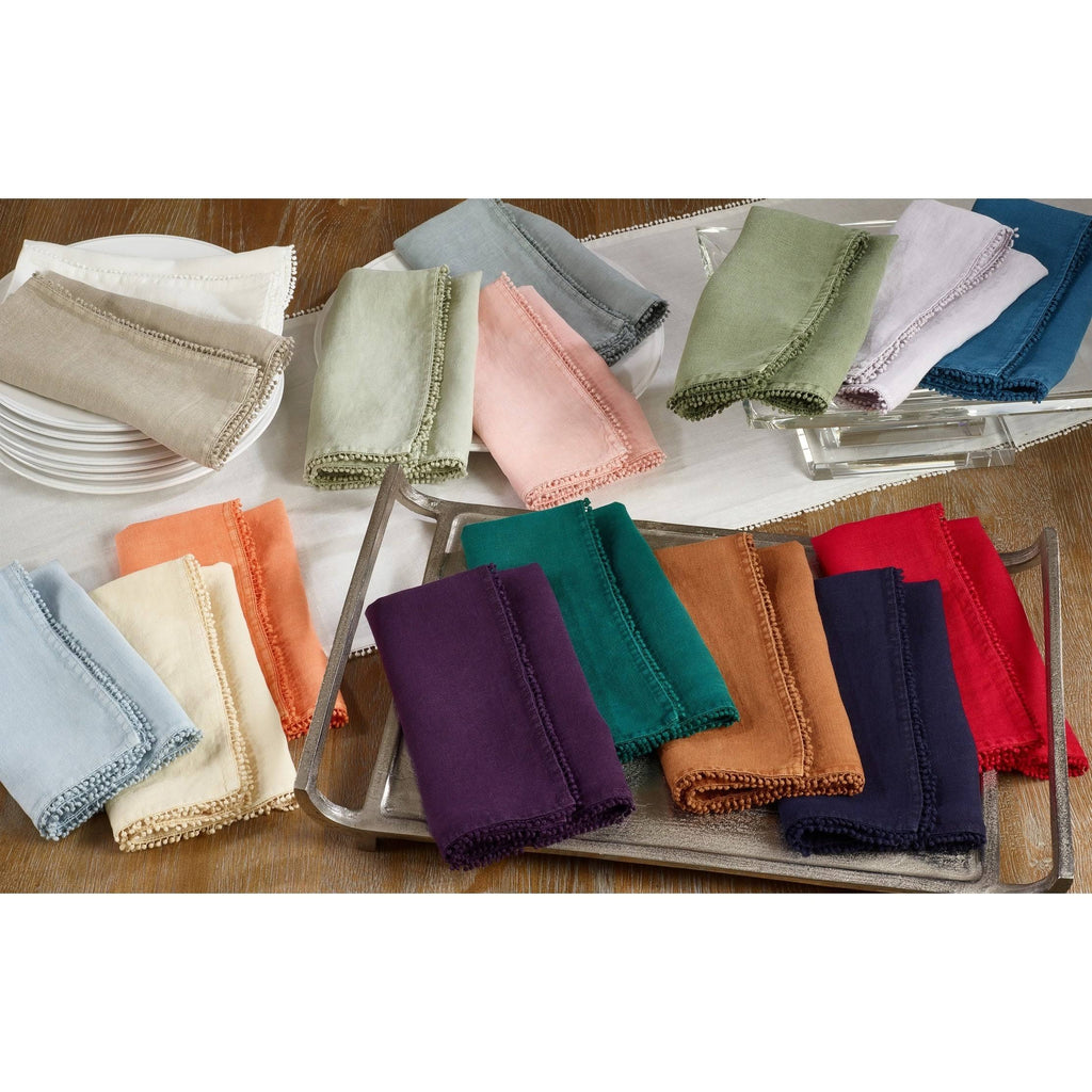 Pink 100% Linen Table Napkins Set of 4 J295