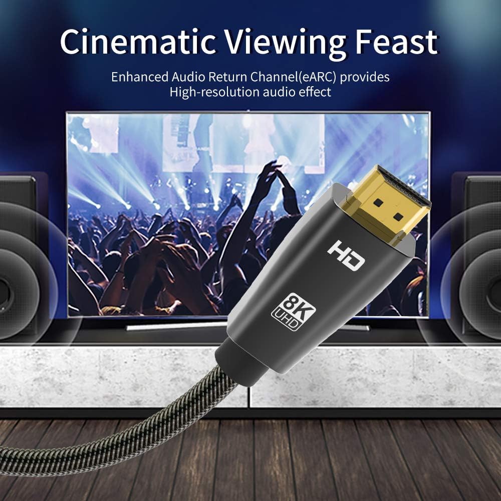 8K HDMI Cable 48Gbps 5M 16.5ft Pack of 2 V955963