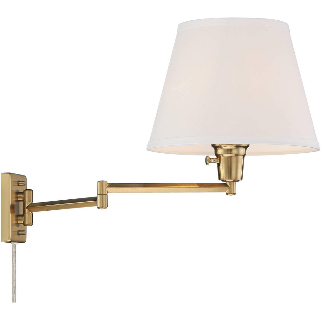 Antique Brass Swing Arm Wall Lamp Set of 2 A342841
