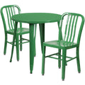 Green Metal Indoor-Outdoor Table Set with 2 Chairs H740