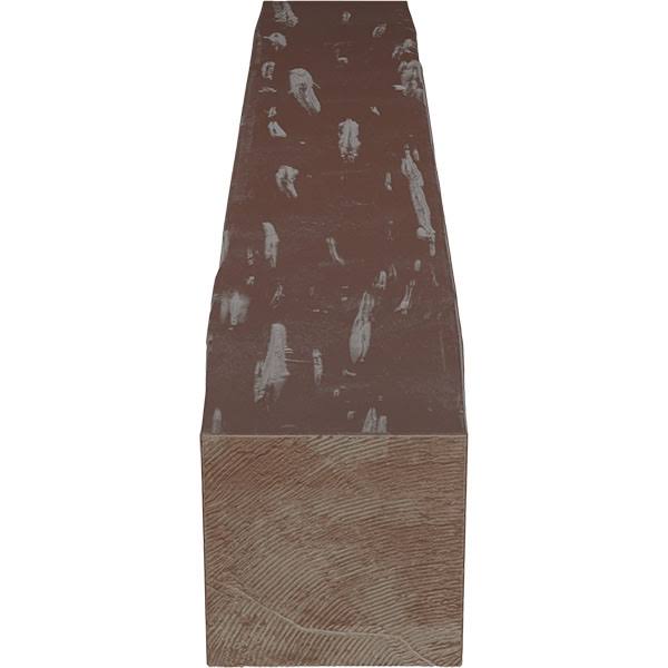 Pecky Cypress Faux Wood Fireplace Mantel, Aged Pecan L1065