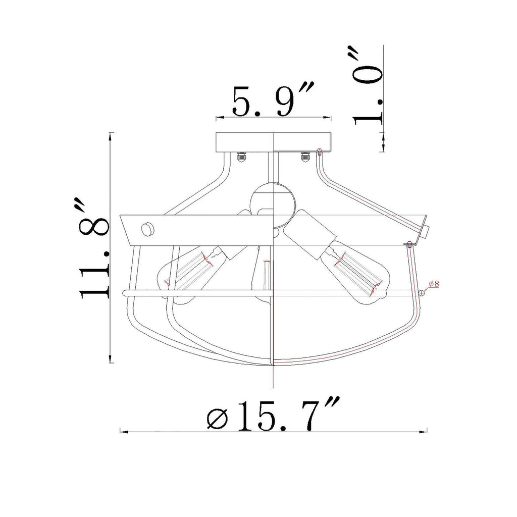 Semi Flush Mount Light U72101