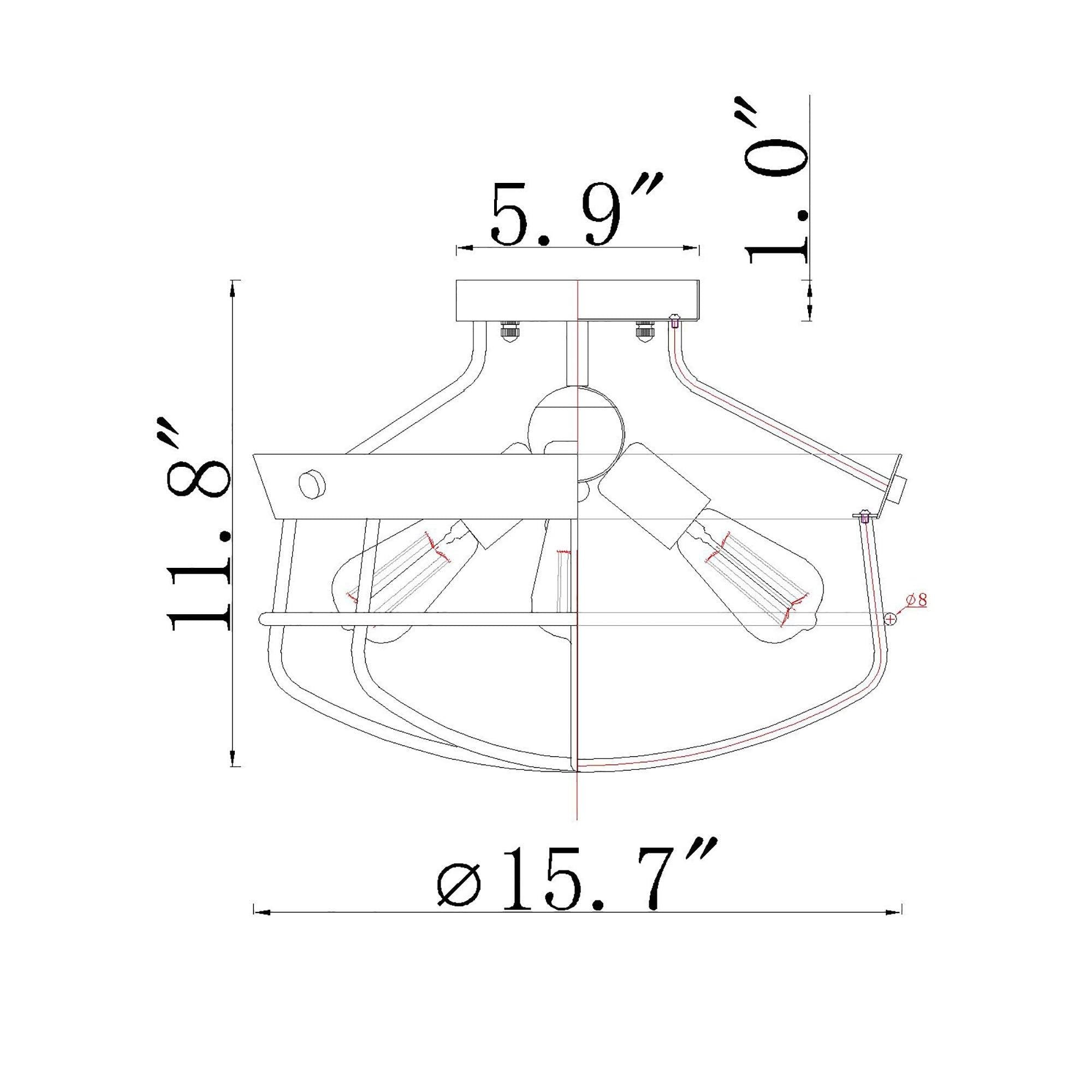 Semi Flush Mount Light U72101
