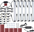 6 pcs 12 Inches LED Cabinet Light Strips, 2000 Lumen, Warm White C7530