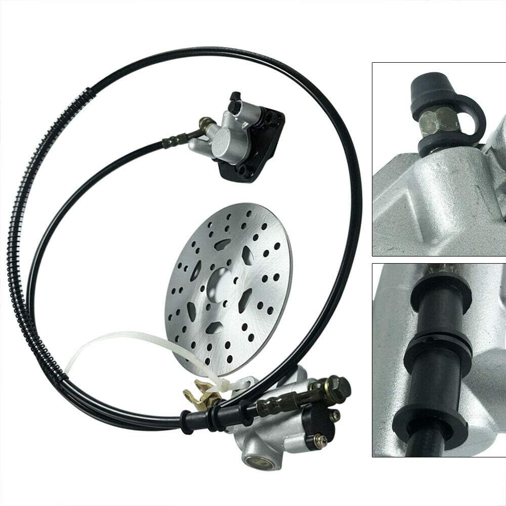 Rear Hydraulic Brake Caliper Assembly and Disc Rotor Kit Pack of 2 W24485