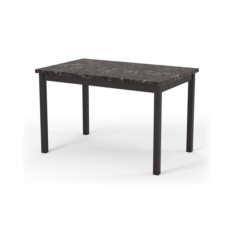 Faux Marble Top Dining Table in Black F3090
