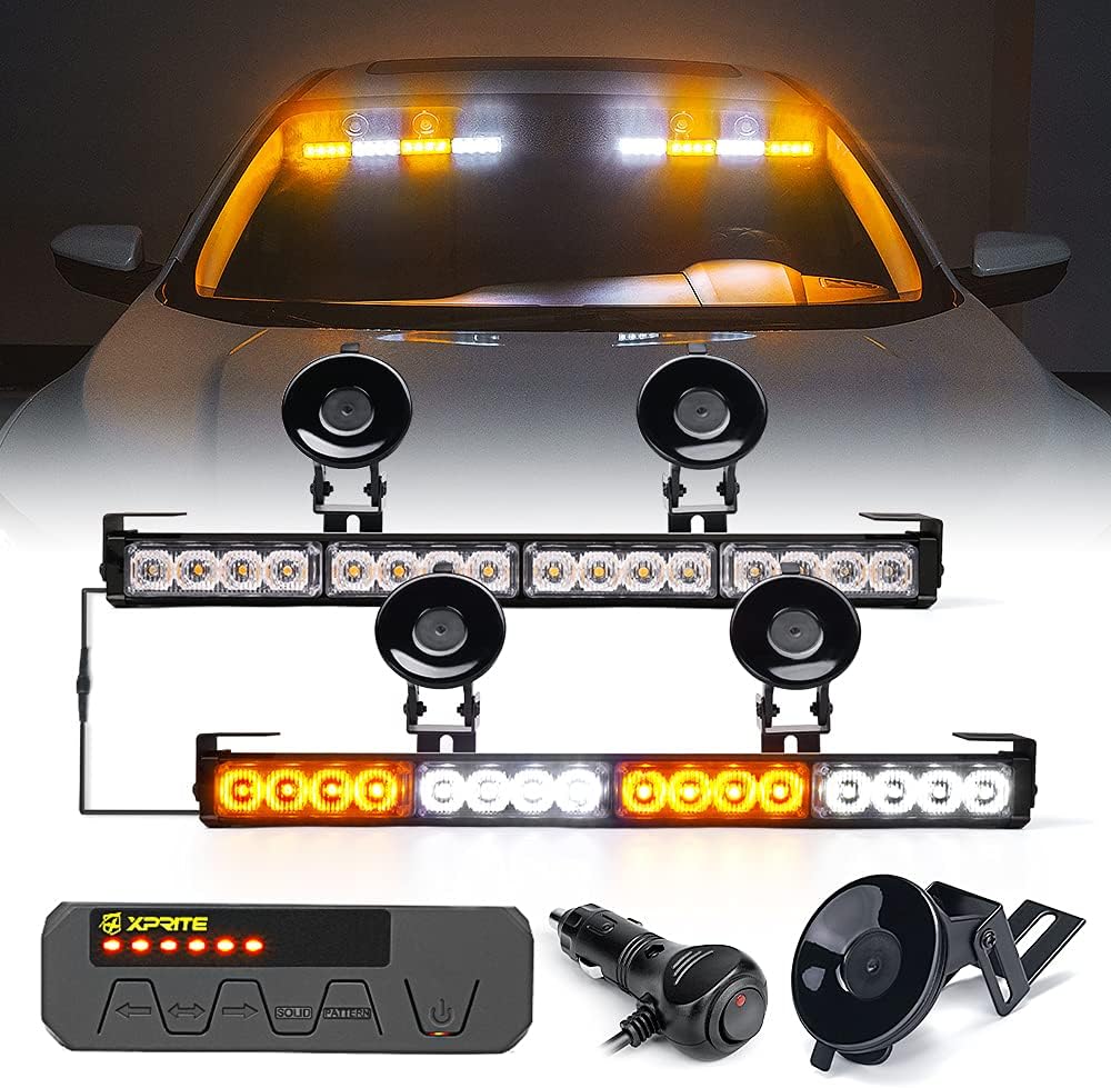 White & Green LED Emergency Light Bar Pack of 2 T970965