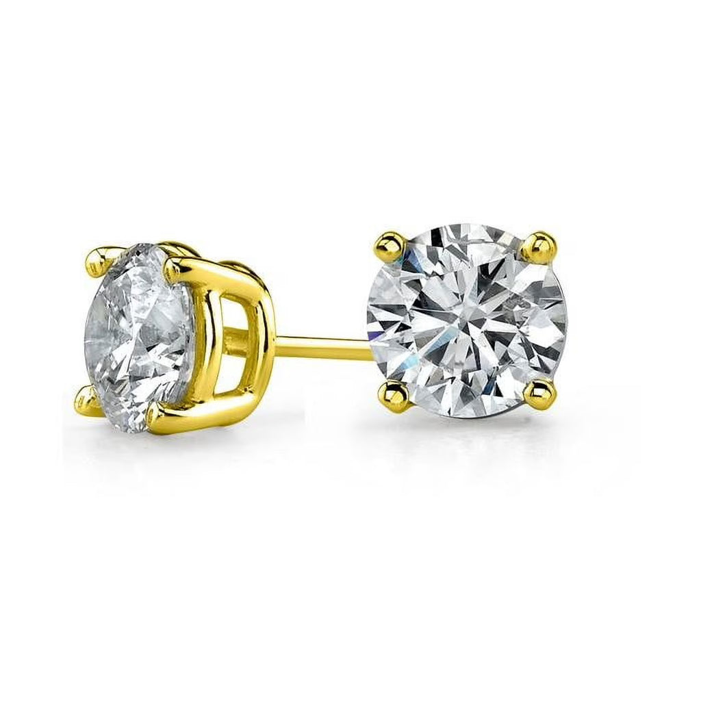 14k Yellow Gold 1/4 Carat Solitaire Stud Earrings T338489