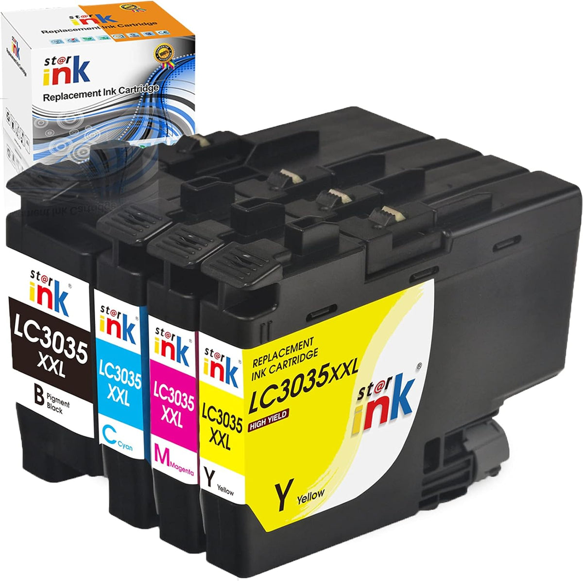 Compatible Ink Cartridge for Brother Printer, 4 Packs K7119
