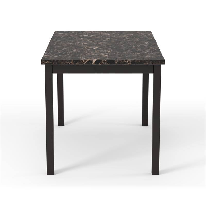 Faux Marble Top Dining Table in Black F3090