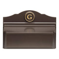 Brown/Gold Wall Mounted Mailbox Q567388