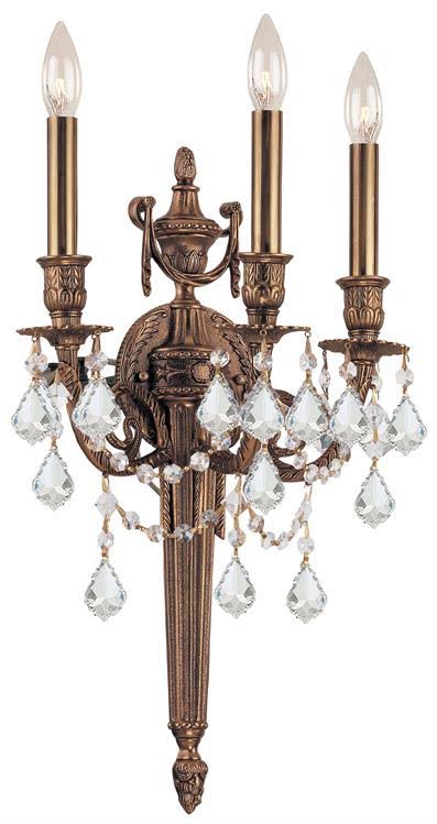 3 Light Crystal Wall Mount X648349