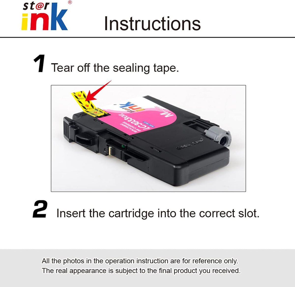 Compatible Ink Cartridge for Brother Printer, 4 Packs K7119