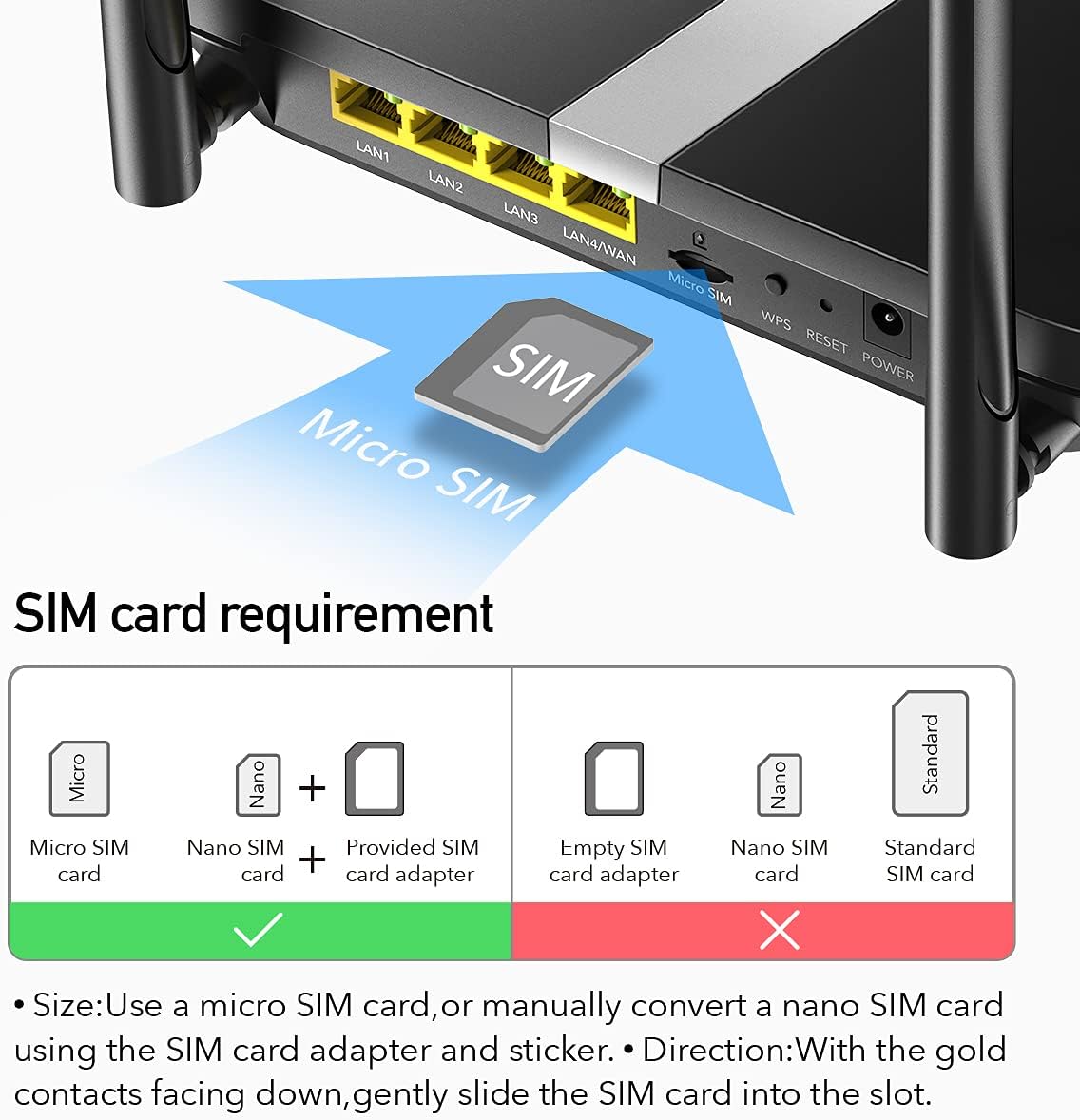 AC1200 Dual Band 4G LTE Modem Router with SIM Card Slot S9882