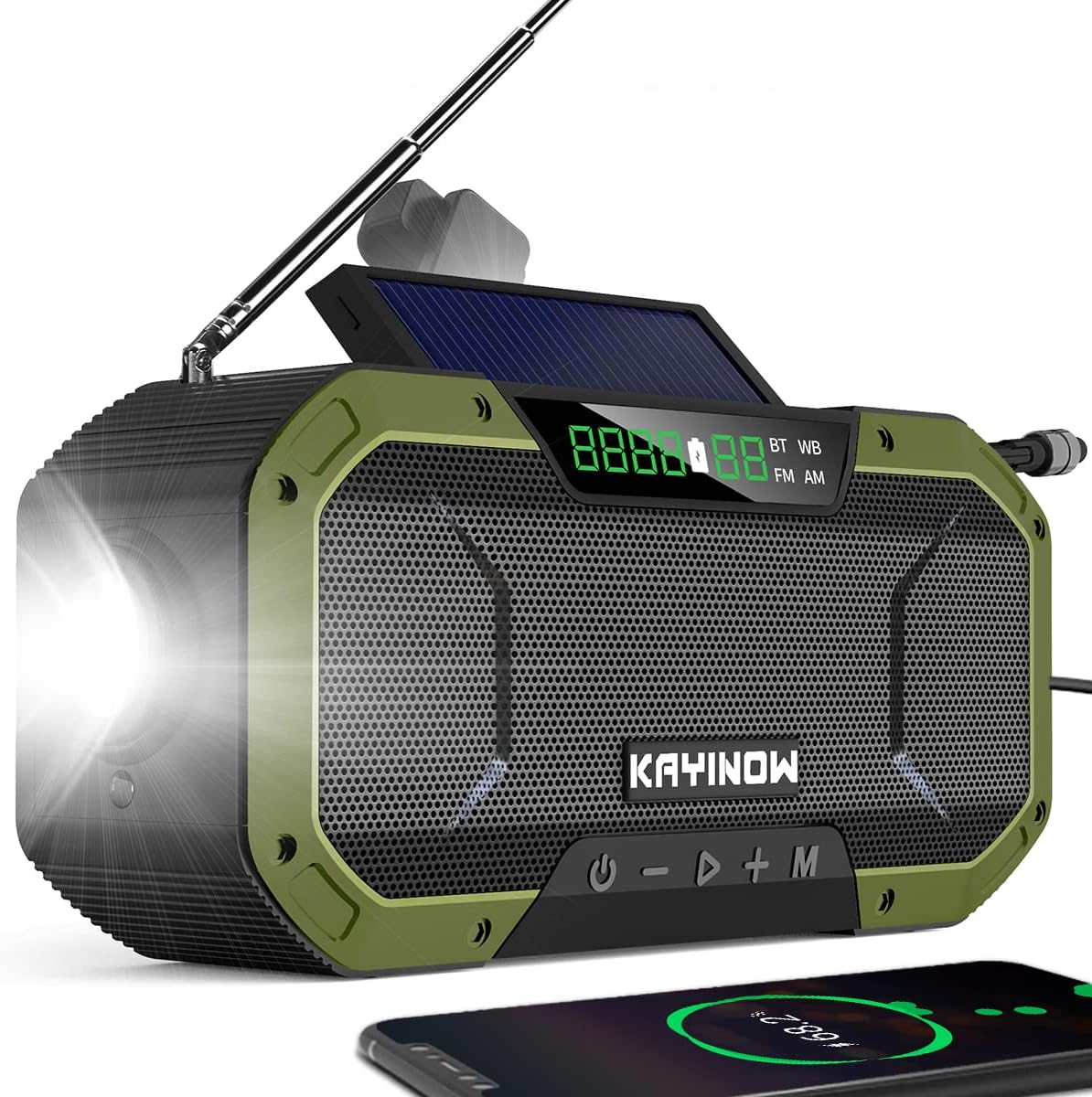 Solar Powered Emergency Radio with Flashlight S86328