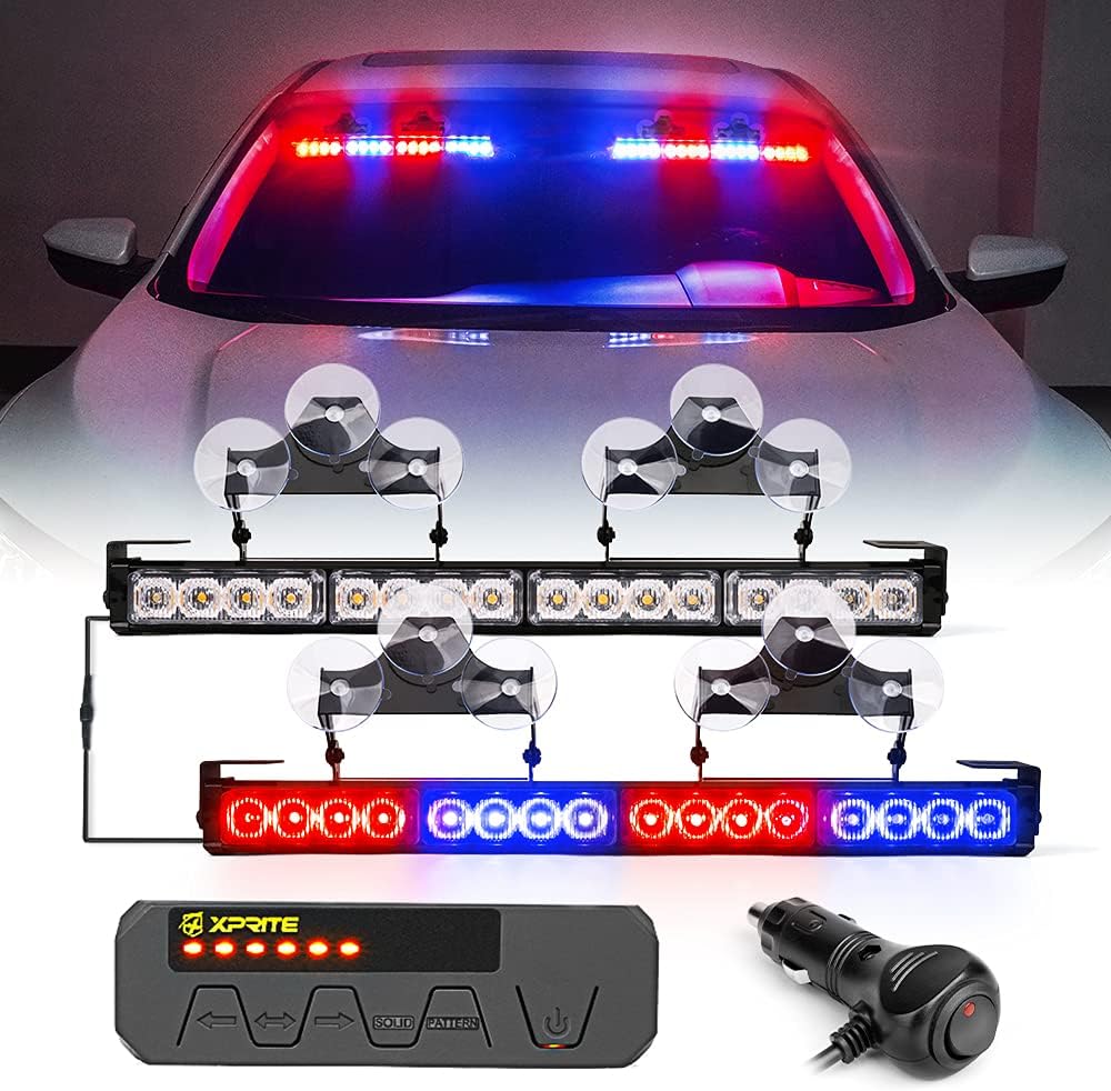 White & Green LED Emergency Light Bar Pack of 2 T970965