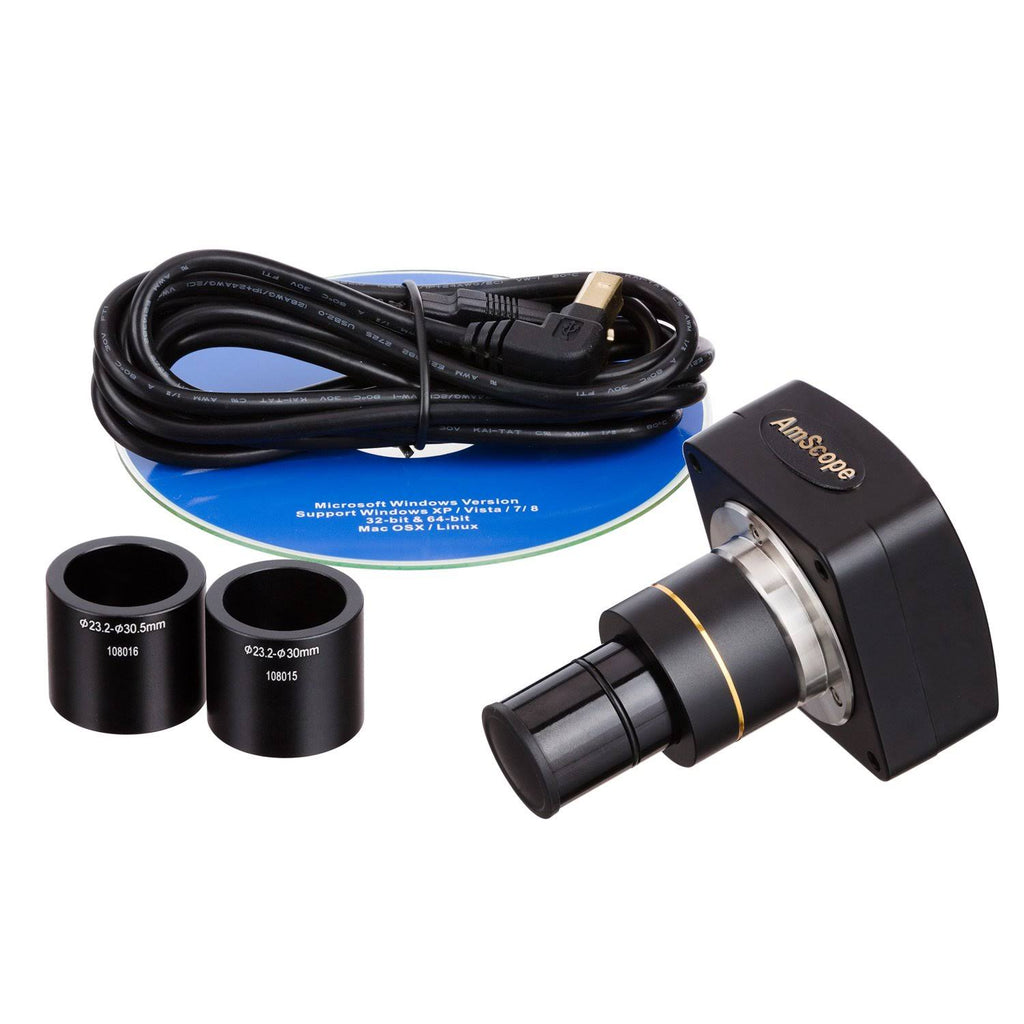 3.5X-45X Simul-Focal Stereo Boom Stand Microscope with Fluorescent Light and 3MP Camera I302