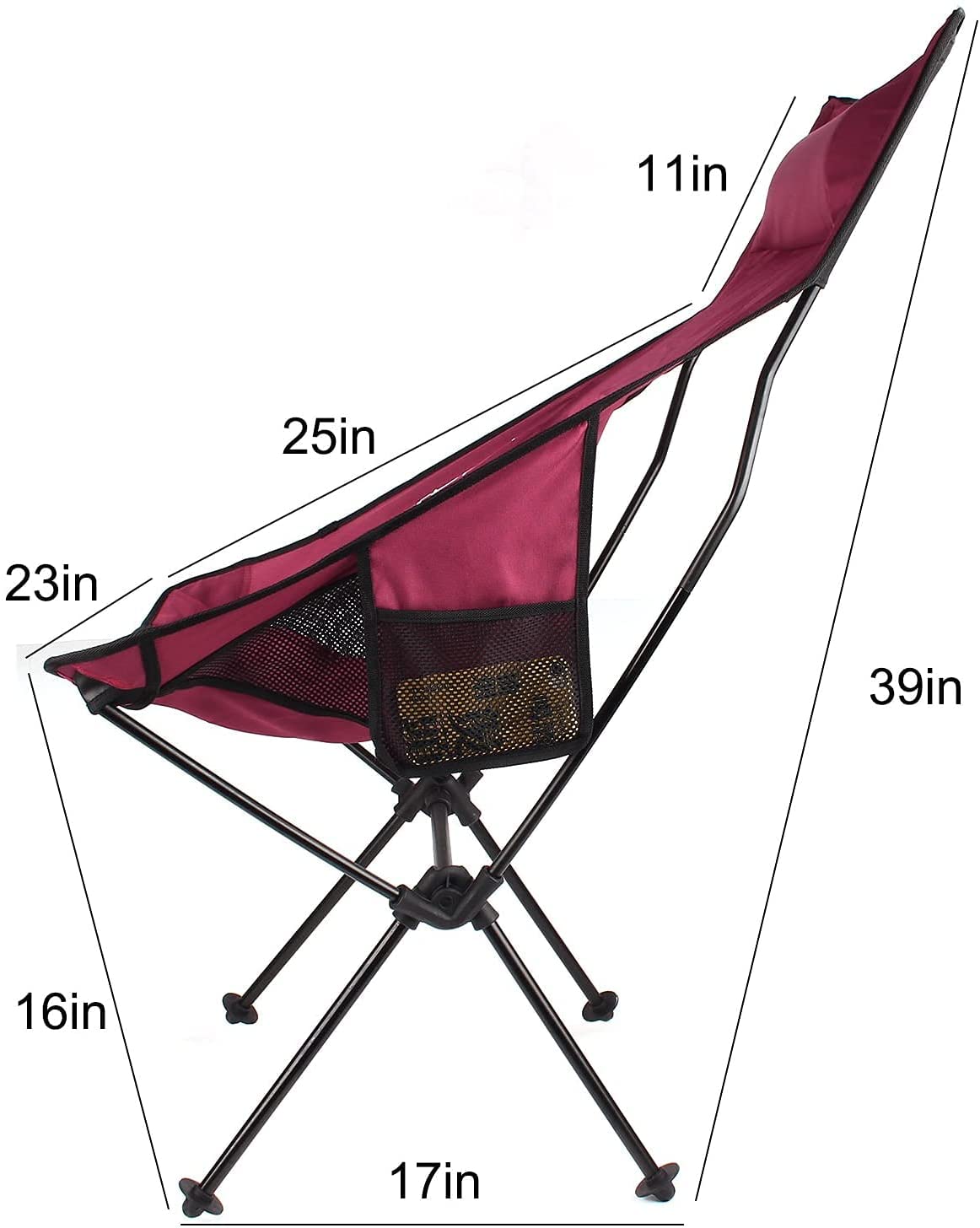 2 Pack Portable Camping Chairs with Carry Bag Q57336