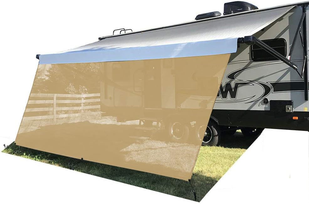 Brown Screen Sunshade Complete Kits Motorhome Camping Trailer Canopy Shelter V79543