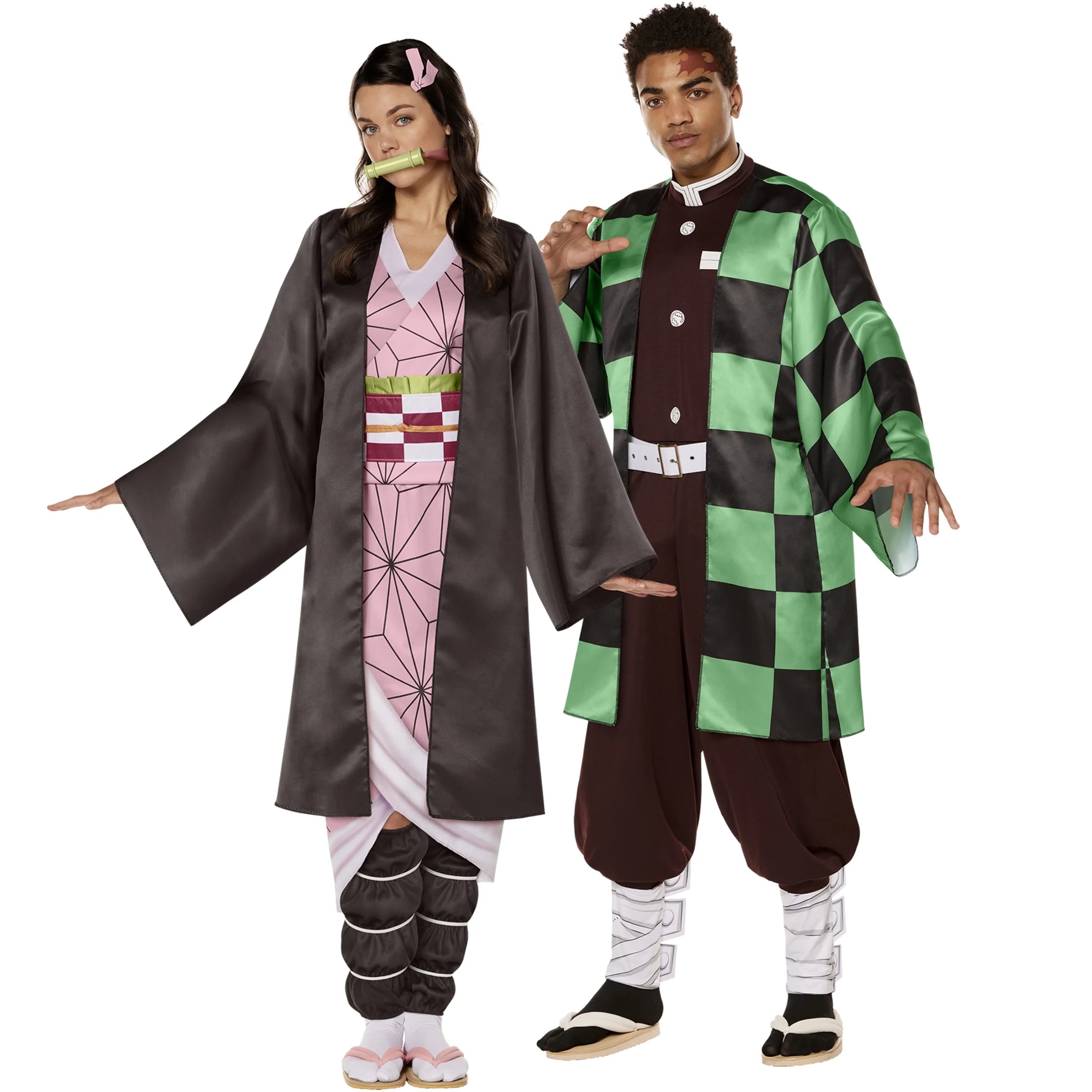 Demon Slayer Tanjiro Halloween Costume Male Adult Multi-Color K365079