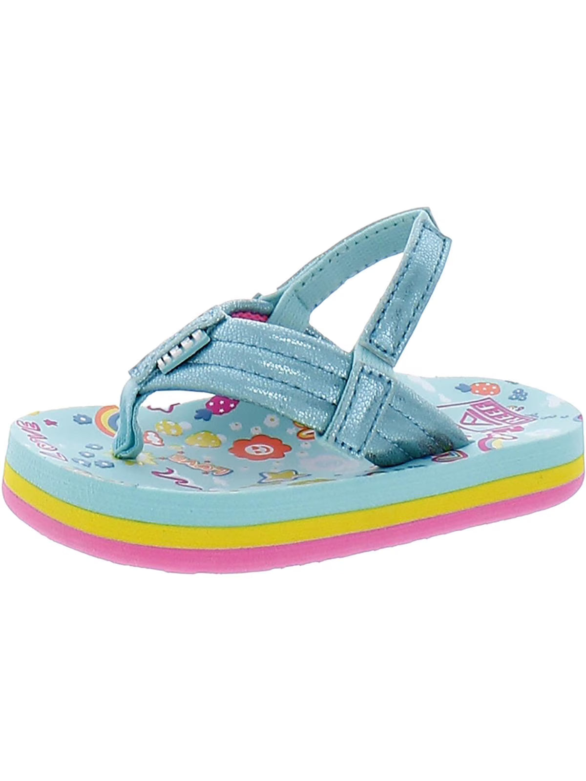 Metallic Printed Flip-Flops B138