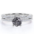 18K White Gold Plated Bridal Set V88687