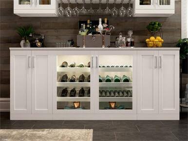 White 2-Door Home Bar Cabinet I742228