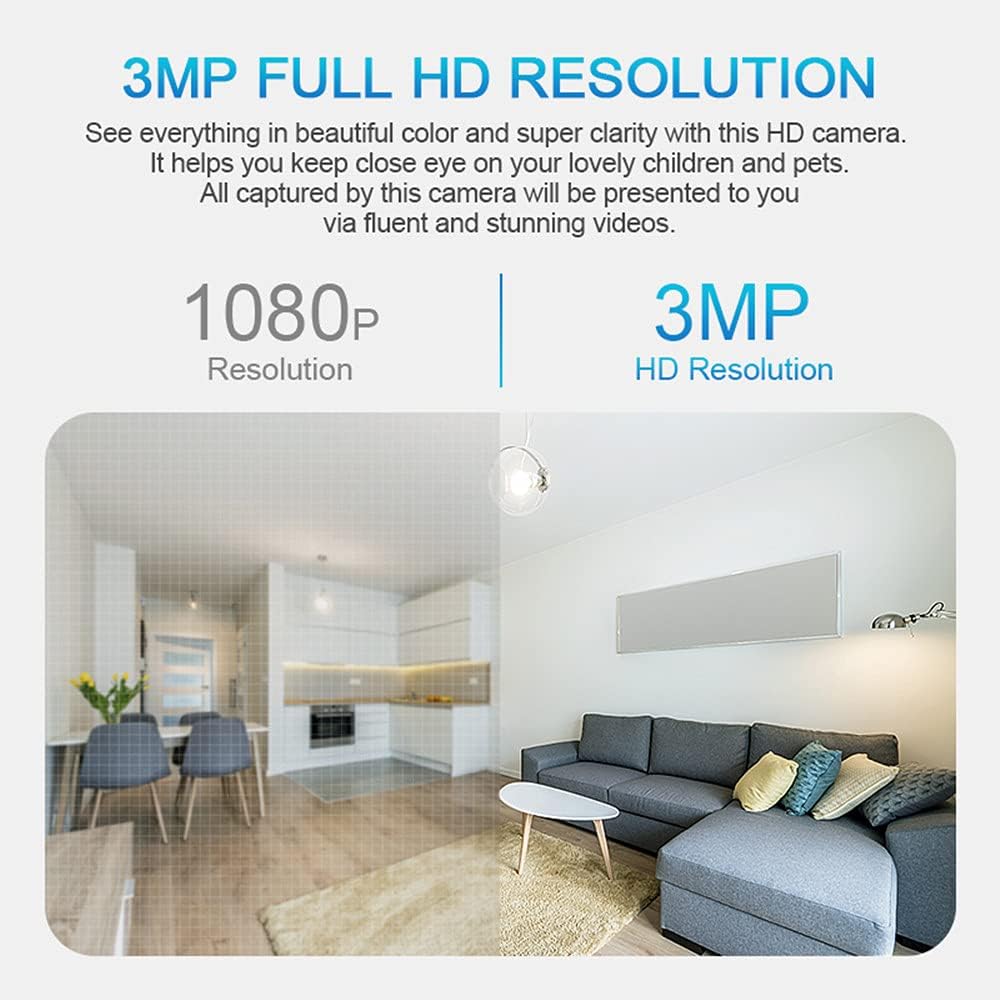 2K 3.0MP Wireless PTZ Security Camera with E27 Light Bulb Connector, Pack of 2 C415