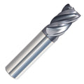 3/4x22 Corner Radius End Mill, 4 Flute, Solid Carbide, AlTiN Coated K408899