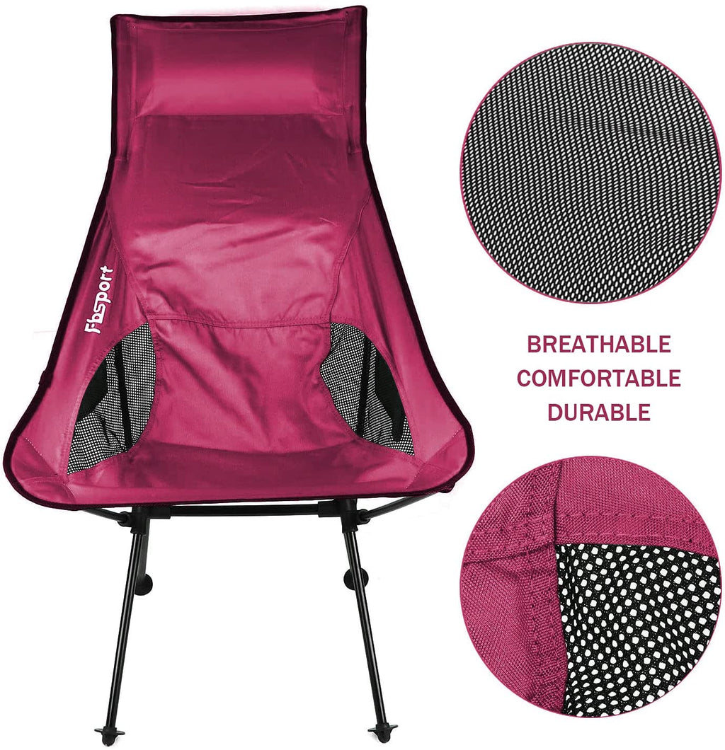2 Pack Portable Camping Chairs with Carry Bag Q57336